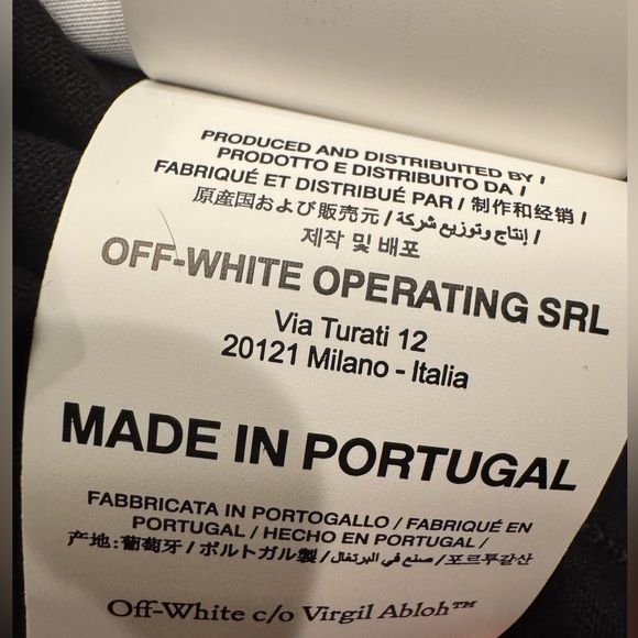 New Men’s Off-White Diagonal Tab Over SS Tee Black/Black Size XXS (US Men’s 32) - Picture 16 of 16